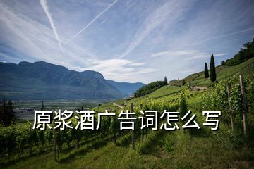 原漿酒廣告詞怎么寫(xiě)