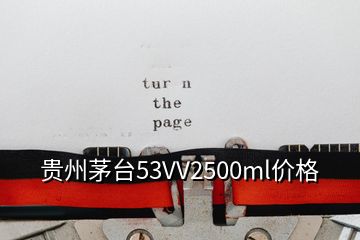 貴州茅臺(tái)53VV2500ml價(jià)格