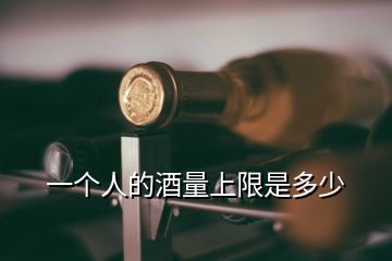 一個(gè)人的酒量上限是多少