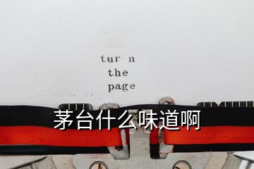 茅臺(tái)什么味道啊