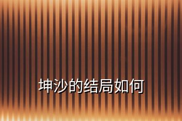 坤沙的結(jié)局如何