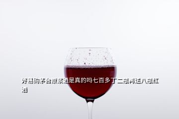 好易購茅臺(tái)原漿酒是真的嗎七百多丁二瓶再送八瓶紅酒