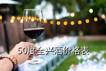 50度全興酒價格表