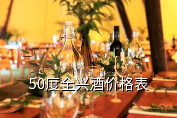 50度全興酒價(jià)格表