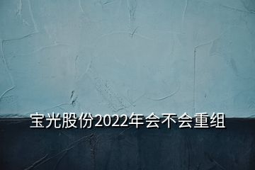 寶光股份2022年會(huì)不會(huì)重組