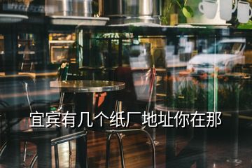 宜賓有幾個(gè)紙廠地址你在那