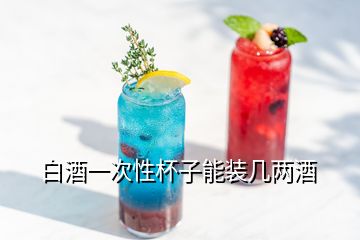 白酒一次性杯子能裝幾兩酒