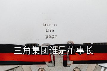 三角集團(tuán)誰是董事長(zhǎng)