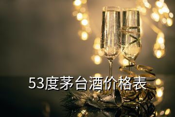 53度茅臺(tái)酒價(jià)格表