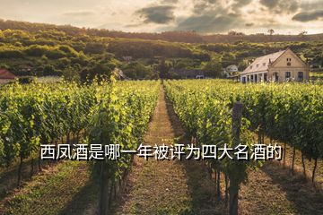 西鳳酒是哪一年被評(píng)為四大名酒的