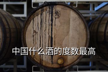 中國(guó)什么酒的度數(shù)最高