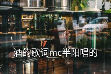 酒的歌詞mc半陽(yáng)唱的