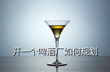 開一個啤酒廠如何規(guī)劃