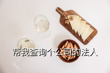 幫我查詢個(gè)公司的法人