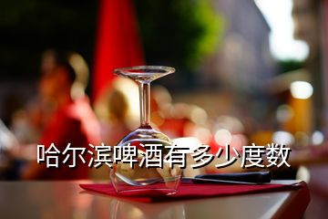 哈爾濱啤酒有多少度數(shù)