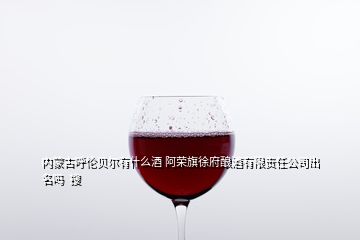 內(nèi)蒙古呼倫貝爾有什么酒 阿榮旗徐府釀酒有限責(zé)任公司出名嗎  搜