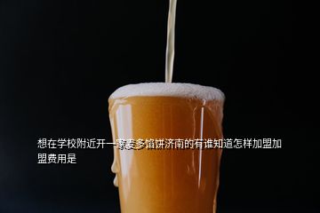 想在學校附近開一家麥多餡餅濟南的有誰知道怎樣加盟加盟費用是