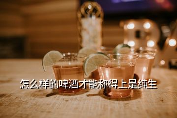 怎么樣的啤酒才能稱得上是純生