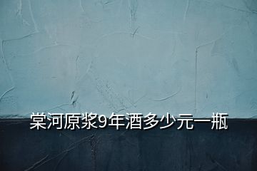 棠河原漿9年酒多少元一瓶