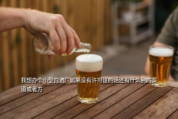 我想辦個小型白酒廠如果沒有許可證的話還有什么別的渠道或者方