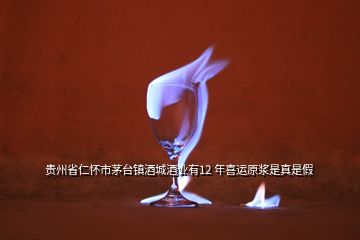 貴州省仁懷市茅臺鎮(zhèn)酒城酒業(yè)有12 年喜運原漿是真是假