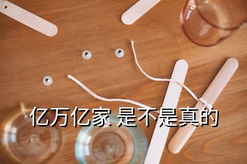 億萬(wàn)億家 是不是真的