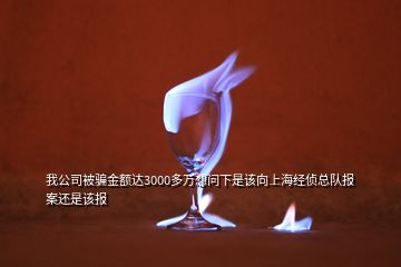 我公司被騙金額達3000多萬想問下是該向上海經偵總隊報案還是該報