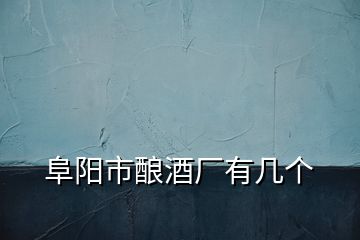 阜陽(yáng)市釀酒廠有幾個(gè)