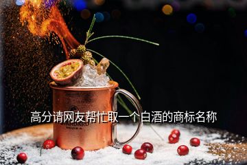 高分請(qǐng)網(wǎng)友幫忙取一個(gè)白酒的商標(biāo)名稱