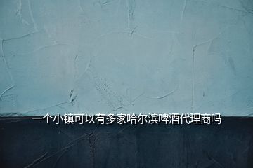 一個小鎮(zhèn)可以有多家哈爾濱啤酒代理商嗎