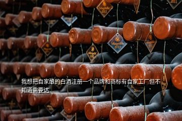 我想把自家釀的白酒注冊一個品牌和商標有自家工廠但不知道需要達