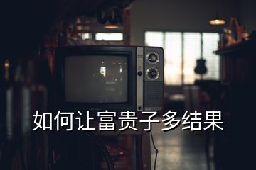 如何讓富貴子多結(jié)果