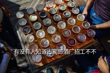 有沒有人知道古藺郎酒廠招工不不